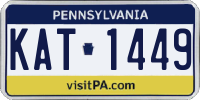 PA license plate KAT1449