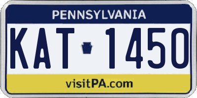 PA license plate KAT1450