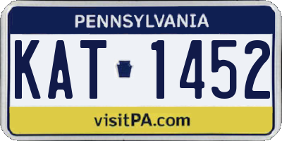 PA license plate KAT1452