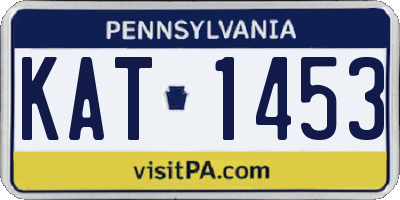 PA license plate KAT1453