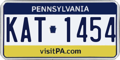 PA license plate KAT1454
