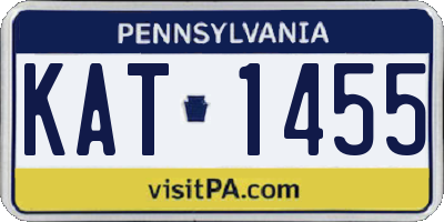 PA license plate KAT1455
