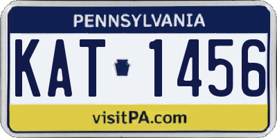 PA license plate KAT1456