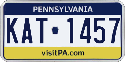 PA license plate KAT1457