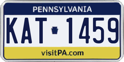 PA license plate KAT1459
