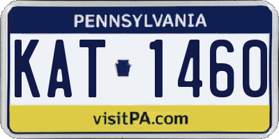 PA license plate KAT1460