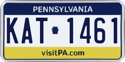 PA license plate KAT1461