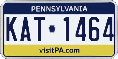 PA license plate KAT1464