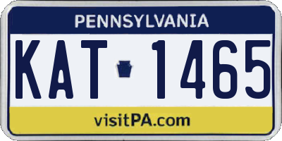 PA license plate KAT1465