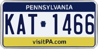PA license plate KAT1466