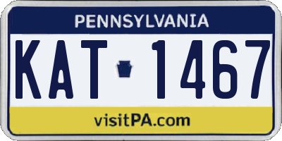 PA license plate KAT1467