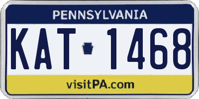 PA license plate KAT1468