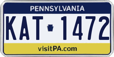 PA license plate KAT1472