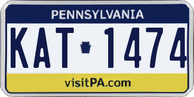 PA license plate KAT1474