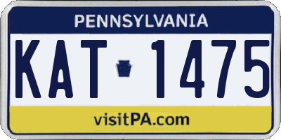 PA license plate KAT1475