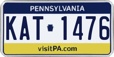 PA license plate KAT1476