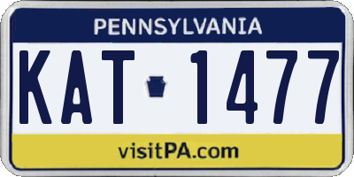 PA license plate KAT1477