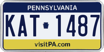 PA license plate KAT1487