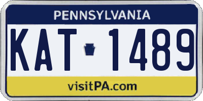 PA license plate KAT1489