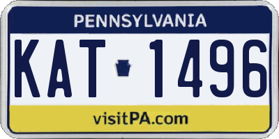 PA license plate KAT1496