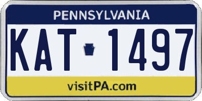 PA license plate KAT1497
