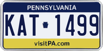PA license plate KAT1499