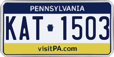 PA license plate KAT1503