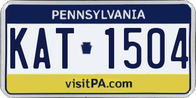PA license plate KAT1504