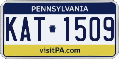 PA license plate KAT1509