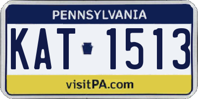 PA license plate KAT1513