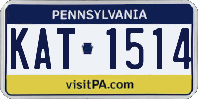 PA license plate KAT1514