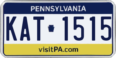 PA license plate KAT1515