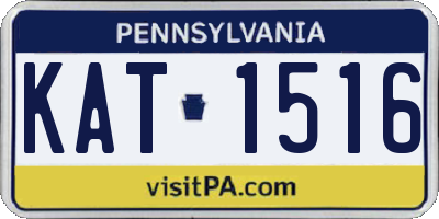 PA license plate KAT1516