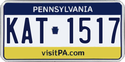PA license plate KAT1517