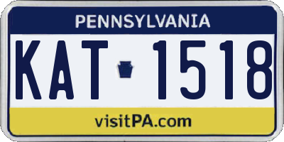 PA license plate KAT1518
