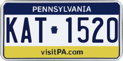 PA license plate KAT1520