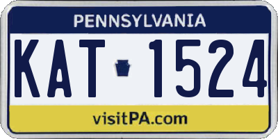 PA license plate KAT1524
