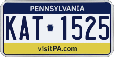 PA license plate KAT1525