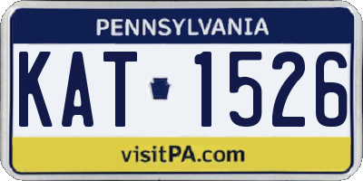 PA license plate KAT1526