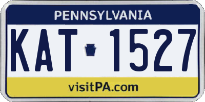 PA license plate KAT1527