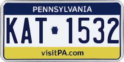 PA license plate KAT1532