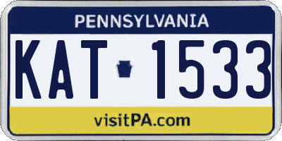PA license plate KAT1533