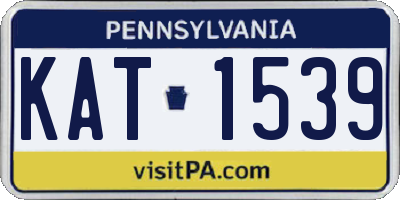 PA license plate KAT1539