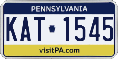 PA license plate KAT1545