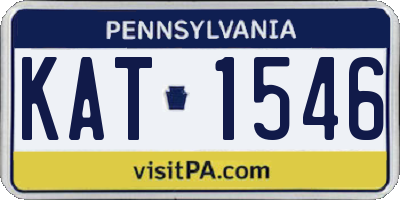 PA license plate KAT1546
