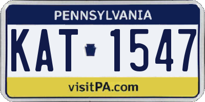 PA license plate KAT1547