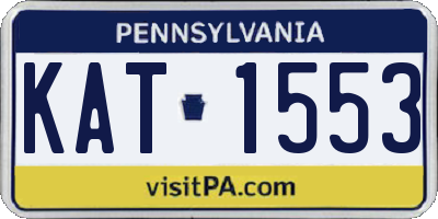 PA license plate KAT1553