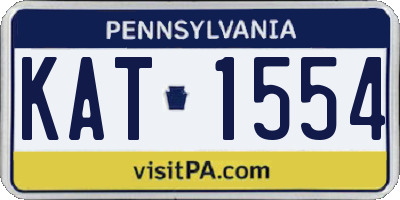 PA license plate KAT1554