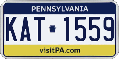 PA license plate KAT1559