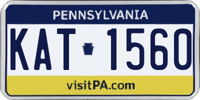 PA license plate KAT1560
